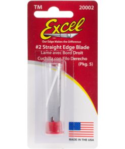 Excel Blades #2 Hobby Knife Blades - American Made Straight Edge Replacement Blades - 5 Pack Straight Edge Blade (5 Pack) - $9.95