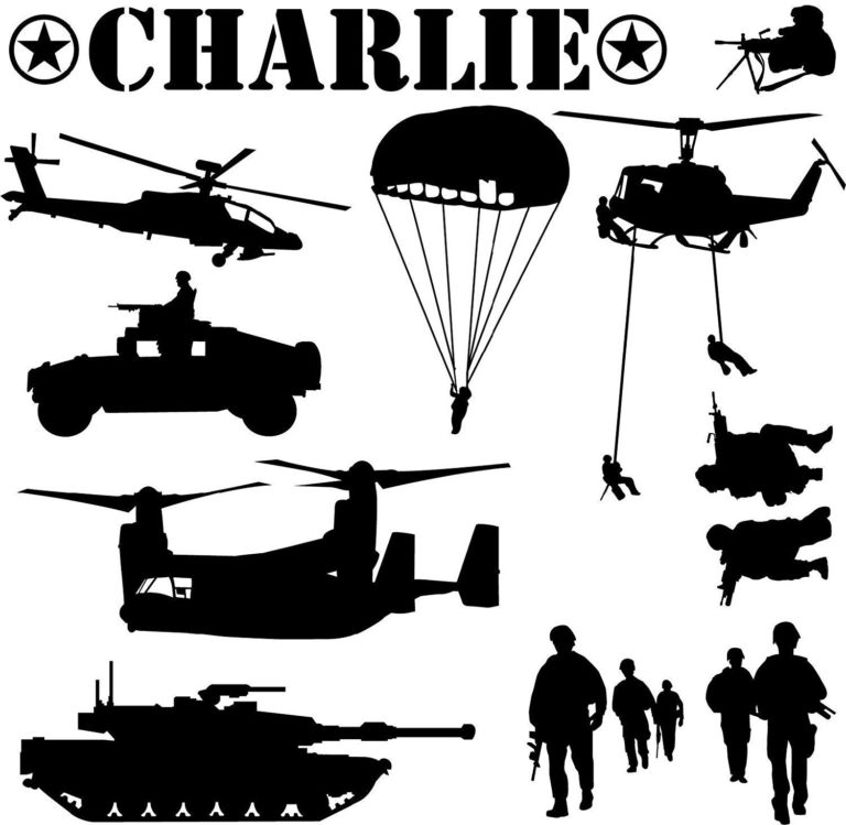 Custom-made Personalised Name Army Marines Military Soldiers Vinyl Wall Art Stickers Kid Decor Mural-you Choose Name and Color - $19.95