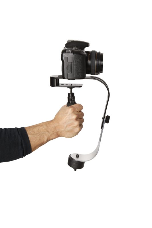 The Official ROXANT PRO Video Camera stabilizer Limited Edition (Midnight Black) with Low Profile Handle for GoPro, Smartphone, Canon, Nikon - or Any Camera up to 2.1 lbs. - Comes with Phone Clamp. - $72.95