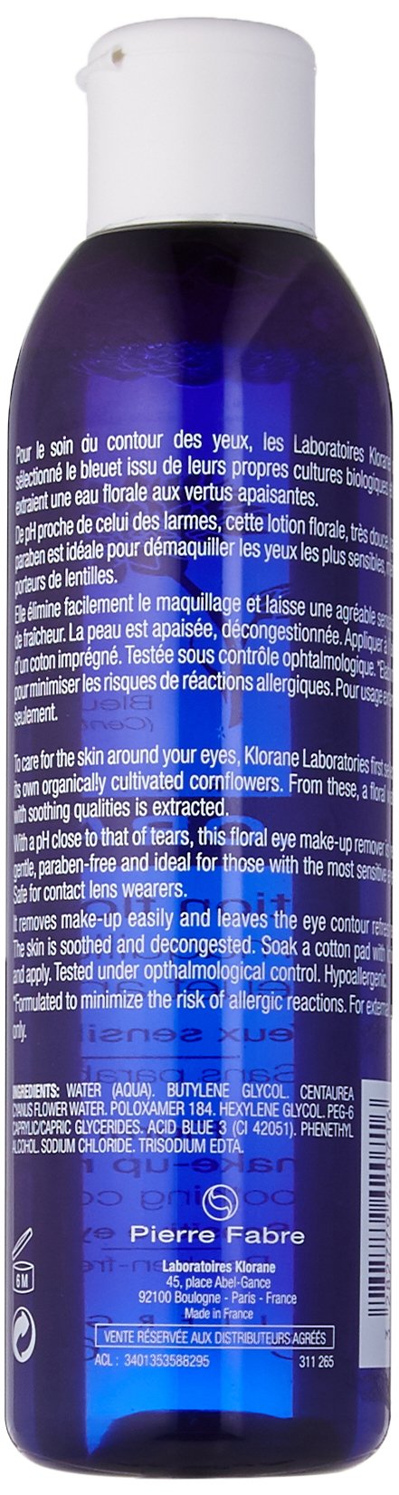 Klorane Floral Lotion Eye Make-up Remover with Soothing Cornflower for Sensitive Skin, Oil, Frangrance and Sulfate Free 6.7 fl.oz. - $21.95