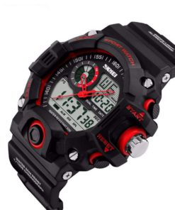 COCOTINA Mens Digital 50M Waterproof LED Alarm Multifunction Boy Sport Wrist Watch Red - $23.95