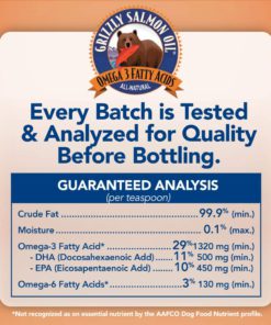 Grizzly Salmon Oil Omega-3 Fatty Acids All-Natural Dog Food Supplement 16 oz Grizzly Salmon Oil for Dogs - $30.95