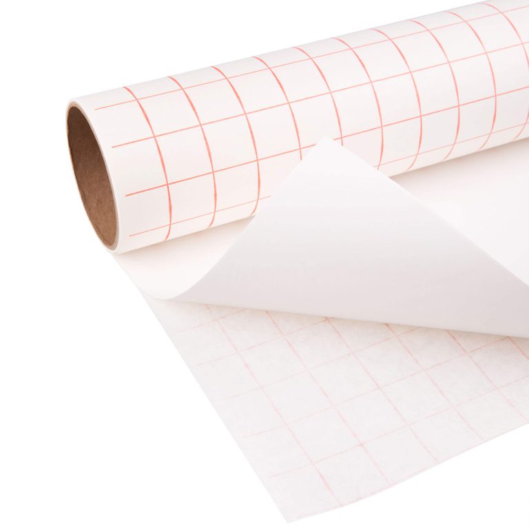 Angel Crafts Transfer Paper Tape: Craft Transfer Tape for Vinyl Application with Red Grid Lines - Self Adhesive Transfer Paper Roll Compatible with Cricut, Silhouette Cameo - 12 Inch by 8 Feet, White 1 Pack - $19.95