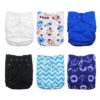 Babygoal Baby Cloth Diaper Covers for Boys, Adjustable Reusable Washable 6pcs Diaper Covers for Fitted Diapers and Prefolds, Baby Shower Gift Sets 6DCF02 boy color - $19.95