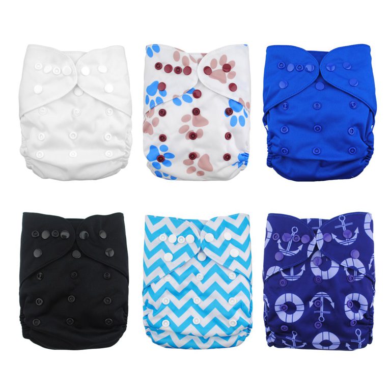 Babygoal Baby Cloth Diaper Covers for Boys, Adjustable Reusable Washable 6pcs Diaper Covers for Fitted Diapers and Prefolds, Baby Shower Gift Sets 6DCF02 boy color - $35.95