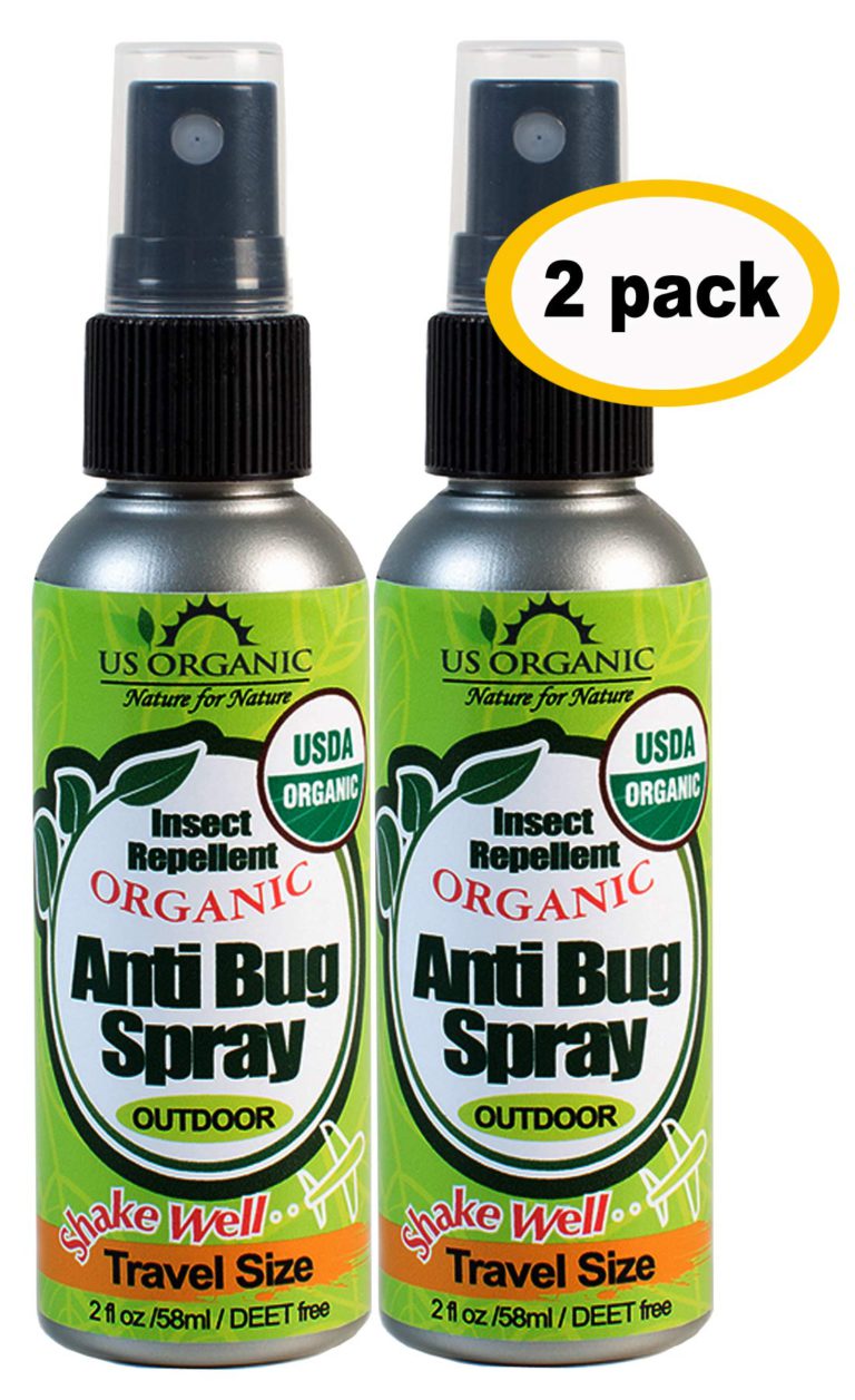 US Organic Mosquito Repellent Anti Bug Outdoor Pump Sprays, 2 Ounces Travel Size, with USDA Certification and Cruelty Free, Proven Results by Lab Testing, 2 Value Pack 2 fl. Ounces - $19.95
