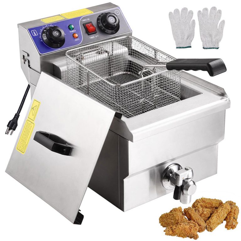 Yescom Commercial Professional Electric 11.7L Deep Fryer Timer and Drain Stainless Steel French Fry Restaurant Kitchen - $99.95