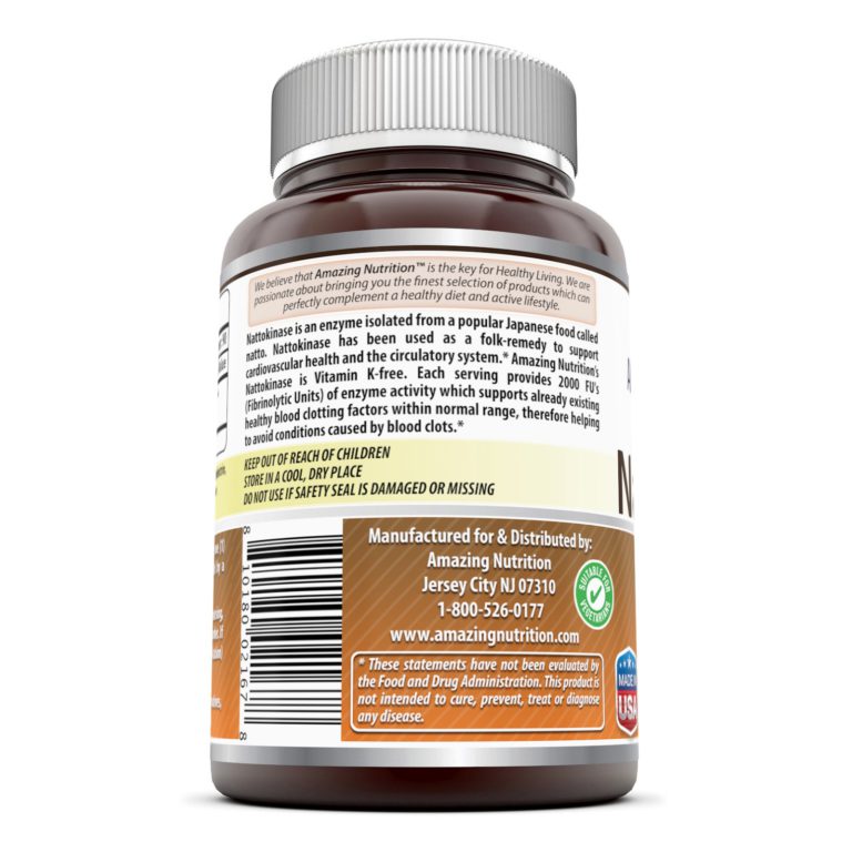 Amazing Formulas Nattokinase Dietary Supplement - 100mg, 90 Veggie Capsules. Every Vegetarian Capsules Contain 2000 FU Enzyme Activity from Pure Nattokinase - $16.95