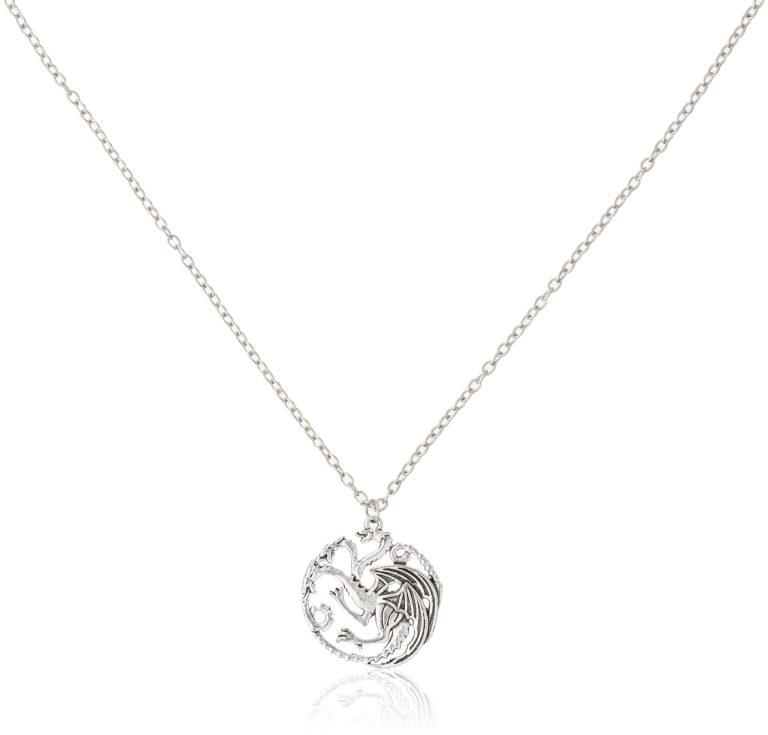 Ali Game of Thrones Inspired Targaryen Silver Color Pendant Costume Necklace - $11.95