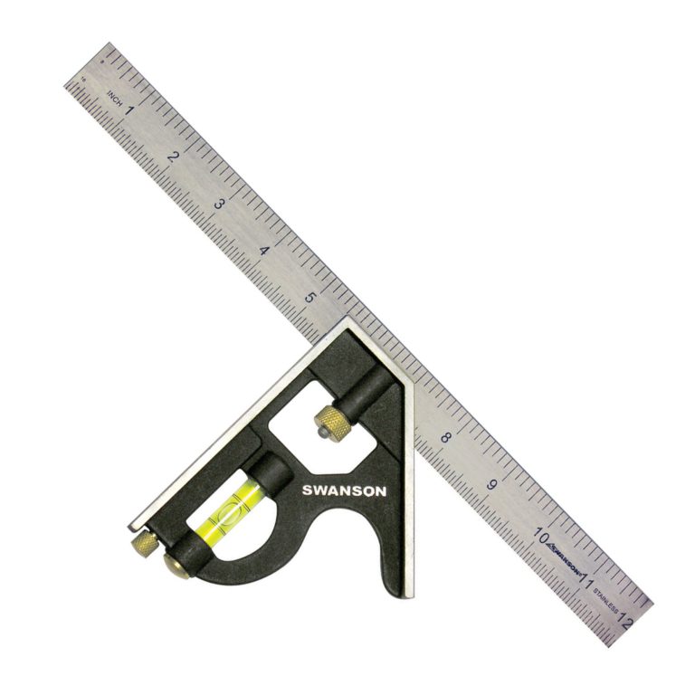 Swanson Tool TC132 12-Inch Combo Square (Cast Zinc Body, Stainless Steel Ruler and Brass Bolt) 12" (inches) - $19.95
