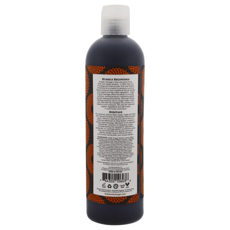 Nubian Heritage Body Wash, African Black Soap, 13 Fluid Ounce Tea Tree Oil Oats & Aloe - $15.95