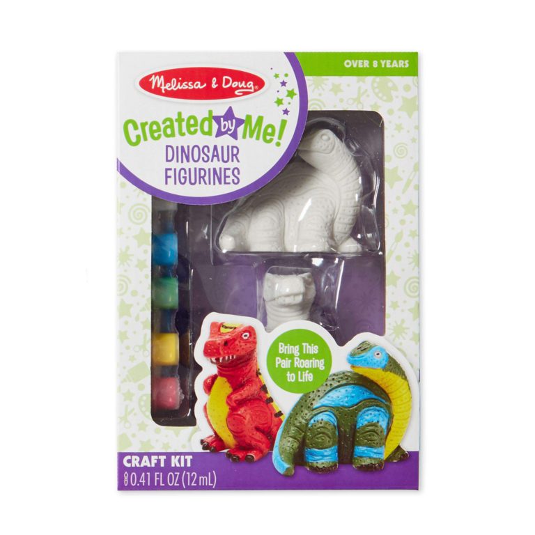Melissa & Doug Decorate Your Own Dinosaur Figurines (All-Inclusive Art Set, Ready to Decorate, 6 Pots of Paint and Paintbrushes) - $12.95