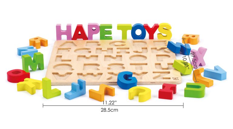 Hape Alphabet Blocks Learning Puzzle | Wooden ABC Letters Colorful Educational Puzzle Toy Board for Toddlers and Kids, Multi-Colored Jigsaw Blocks Old Style - $23.95