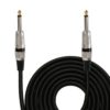 1/4" to 1/4" Audio Cord - ¼" to ¼ Inch Mono Jack Male Connection 15 ft 12 Gauge Black Heavy Duty Professional Speaker / Guitar Cable Wire - Delivers Sound - Pyle Pro PPJJ15 15 Feet - $25.95