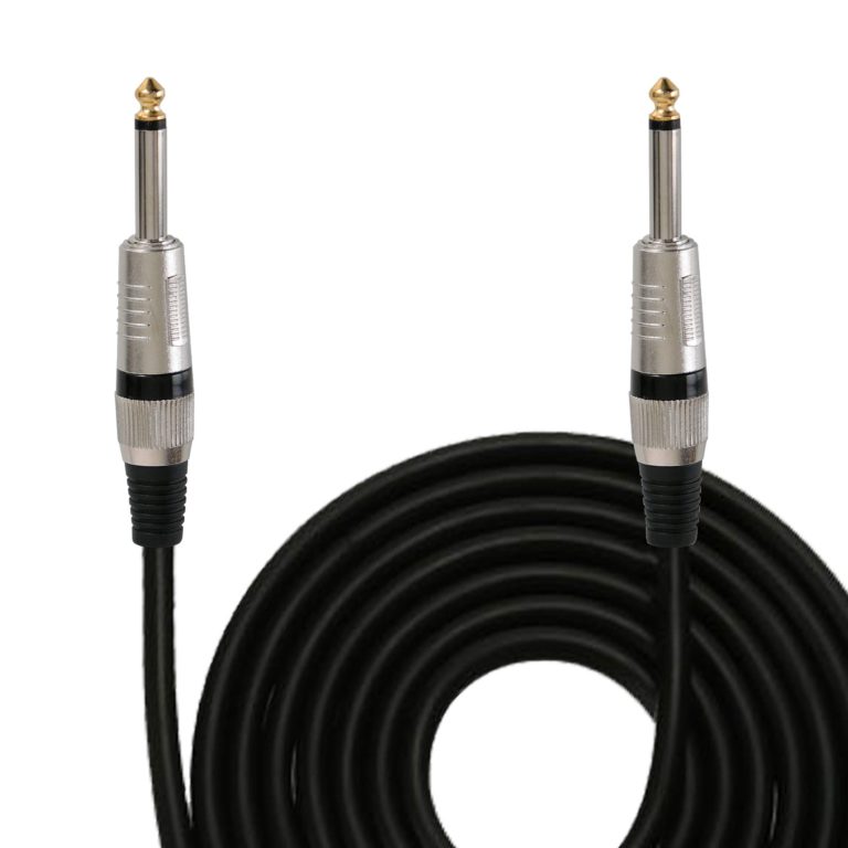 1/4" to 1/4" Audio Cord - ¼" to ¼ Inch Mono Jack Male Connection 15 ft 12 Gauge Black Heavy Duty Professional Speaker / Guitar Cable Wire - Delivers Sound - Pyle Pro PPJJ15 15 Feet - $16.95