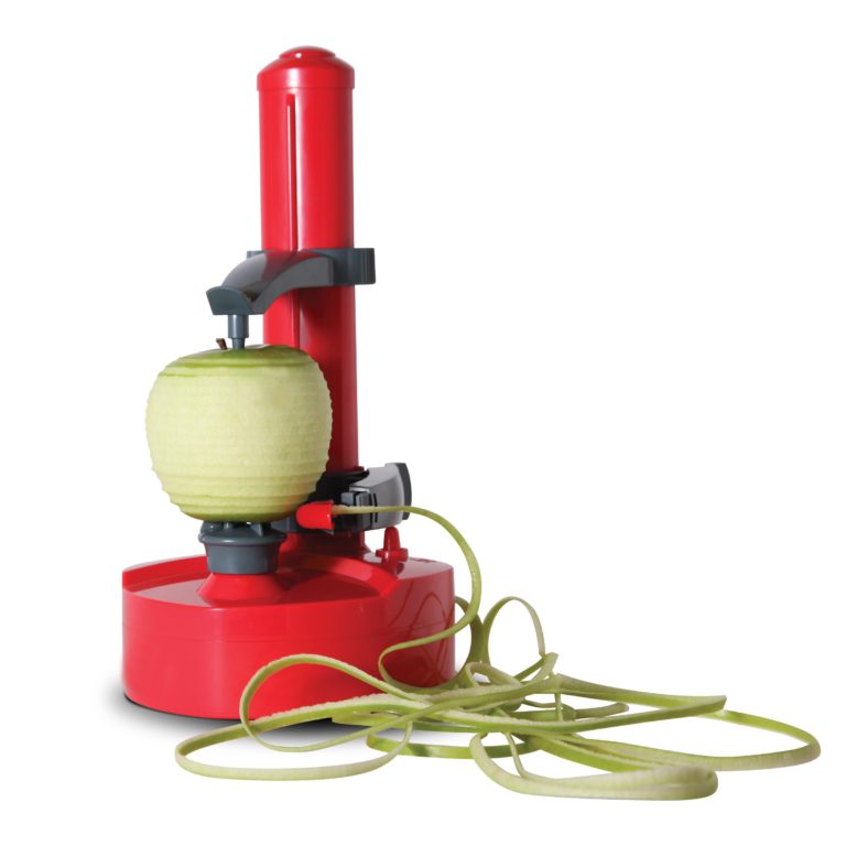 Dash DAP001RD Rapid Electric Potato Peeler Tool + Fruit Skinner with with BPA Free Plastic, Auto Shut Off Function, 2 Replacement Blades, Paring Utensil, & Recipe Book, Red - $33.95