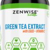 Green Tea Extract Supplement with EGCG & Vitamin C - Antioxidants & Polyphenols for Immune System - for Weight Support & Energy - Natural Pills for Brain & Heart Health - 120 Count - $21.95