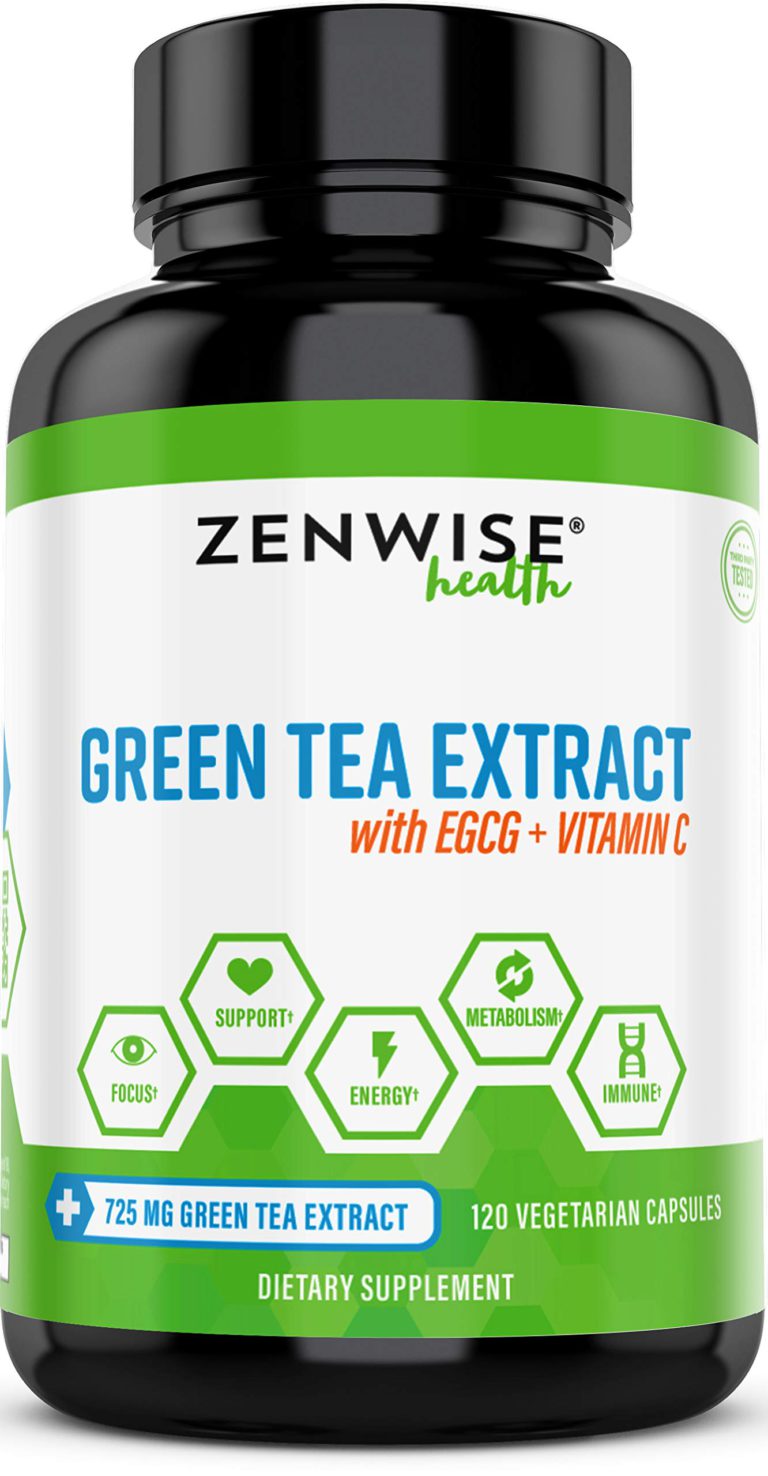 Green Tea Extract Supplement with EGCG & Vitamin C - Antioxidants & Polyphenols for Immune System - for Weight Support & Energy - Natural Pills for Brain & Heart Health - 120 Count - $22.95