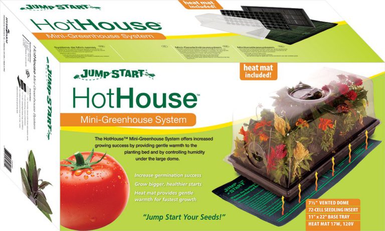 Hydrofarm 7.5 Inch Dome Jump Start CK64060 Hot House with Heat Mat, Tray, 72 Cell Insert, 7.5 11 X 22 Inch - $42.95
