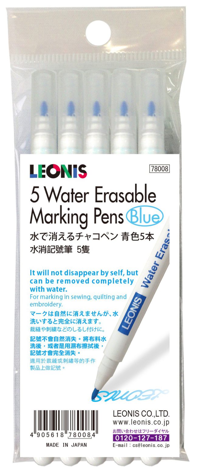 LEONIS 5 Water Erasable Marking Pens Blue [ 78008 ] - $14.95