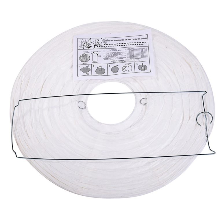 LIHAO 12 Inch White Round Paper Lanterns (10 Pack) - $18.95