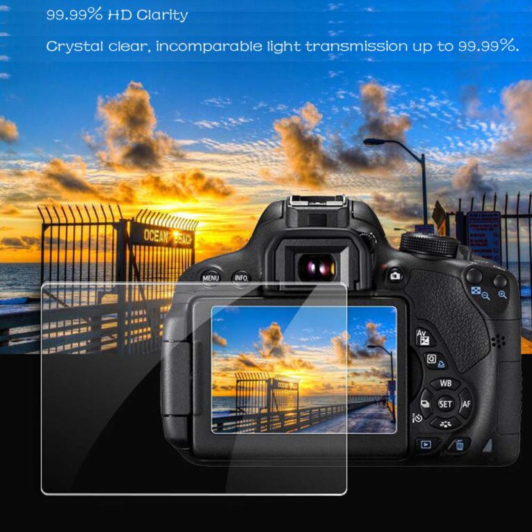 PCTC Screen Protector Compatible for Sony A6400 A6000 A6300 A5000 Nex-7 NEX-6 NEX-5 NEX-6L NEX-3N Tempered Glass Cover Anti-scrach Anti-Fingerprint High Transparency Foils (4 Pack) - $11.95
