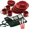 Coleman 24-Piece Enamel Dinnerware Set, Red - $42.95
