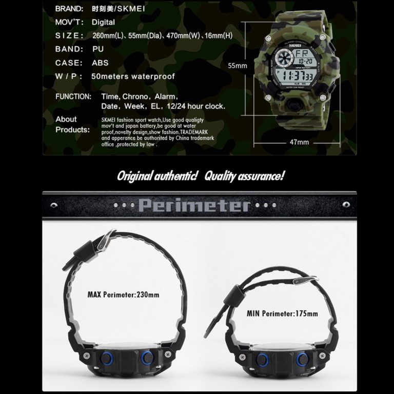 BesWLZ Multi Function Military Sports Watch LED Analog Digital Waterproof Alarm Green - $18.95
