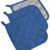 DII, Cotton Terry Pot Holders, Heat Resistant and Machine Washable, Set of 3, Blueberry Potholder - $11.95
