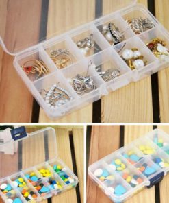 3 Pack Plastic Jewelry Box Organizer For Women , Clear Storage Box With Adjustable Dividers 10 Grids Compartment , Individual Travel Mini Necklace Ring Case For Beads , Earrings , Watch , 5*3*1" White - $19.95