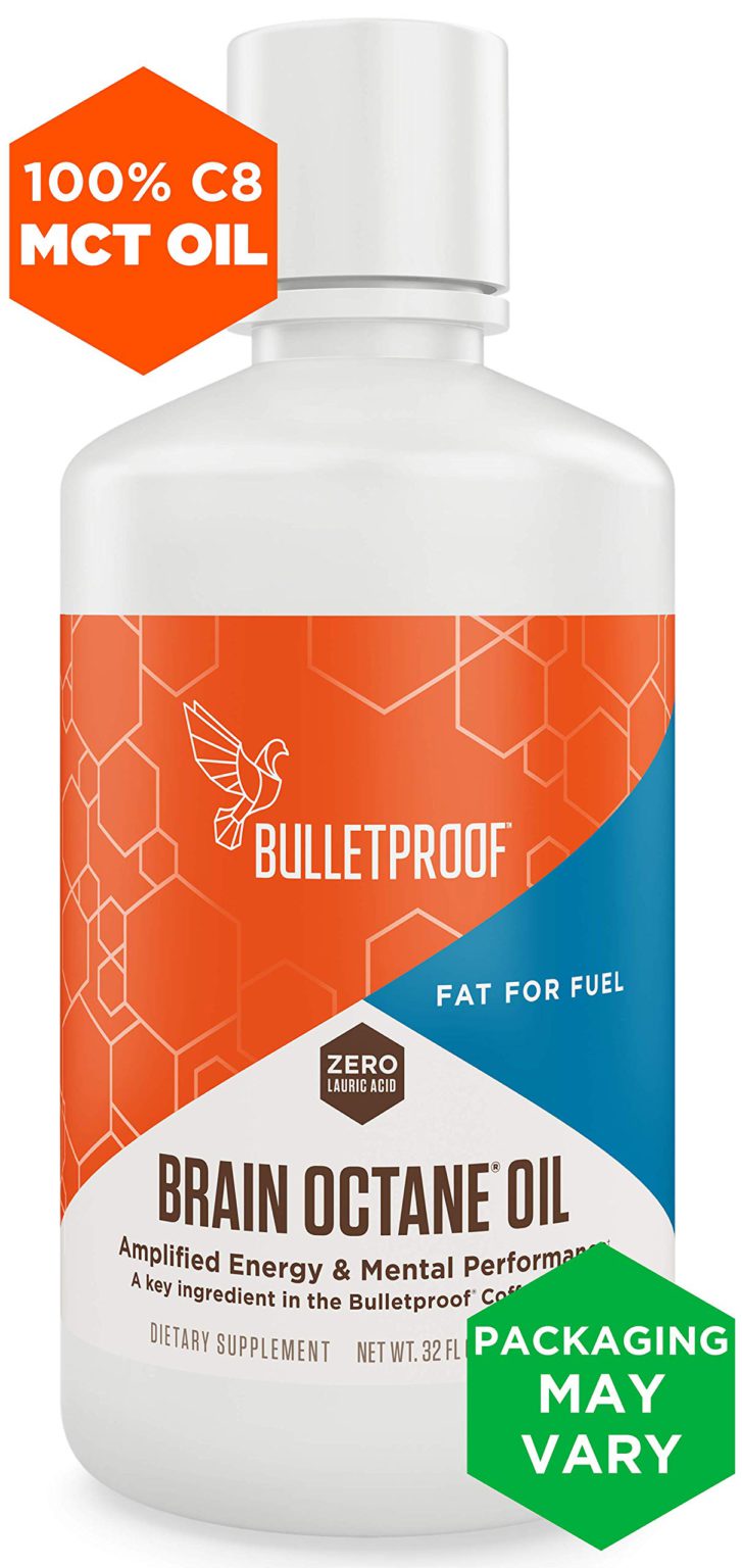 Bulletproof Brain Octane MCT Oil, Perfect for Keto and Paleo Diet, 100% Non-GMO Premium C8 Oil, Ketogenic Friendly, Responsibly Sourced from Coconuts Only, Made in The USA (32 oz) 32 Fl Oz - $55.95