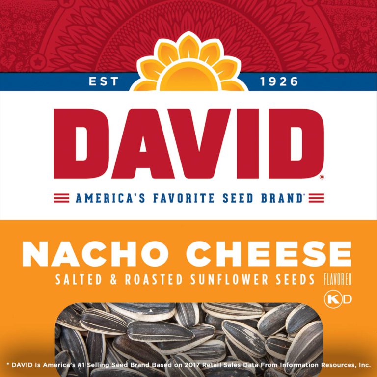 DAVID Roasted and Salted Nacho Sunflower Seeds, 0.8 oz, 36 Bags (Pack of 9) - $99.95