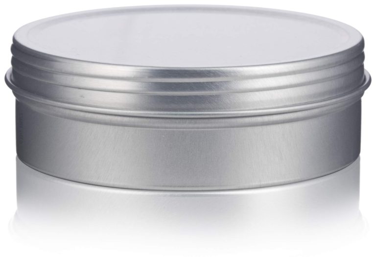 4 oz Metal Steel Tin Flat Container with Tight Sealed Twist Screwtop Cover (6 pack) + Labels - $18.95