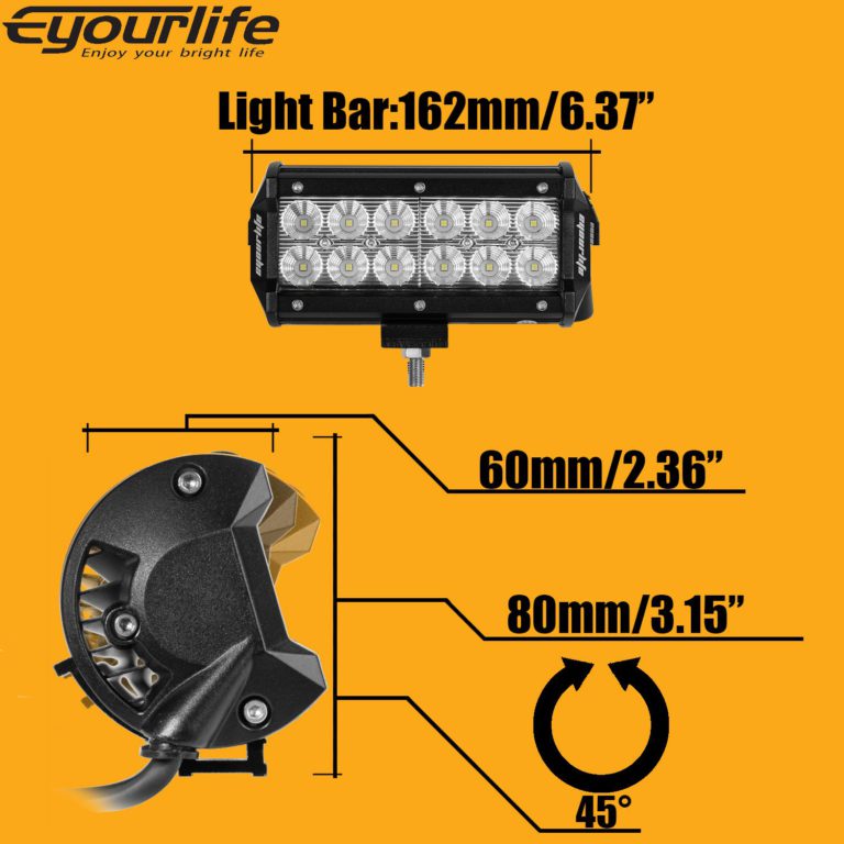 Eyourlife Led Cube Lights, 7" 36W 1Pcs Flood LED Work Light 12v Driving Lights Off Road 3600LM CREE 60 Degree Super Bright for Jeep Cabin Boat SUV Truck Car ATV 4x4 4WD Boat 1 Pc - $16.95
