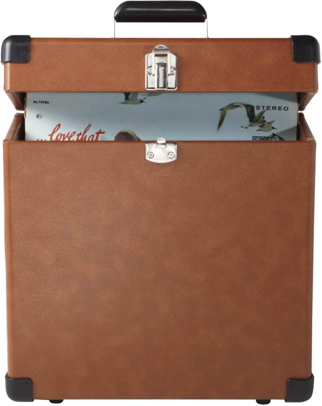 Crosley CR401-TA Record Carrier Case for 30+ Albums, Tan - $77.95