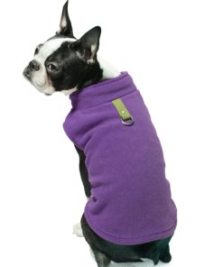 Gooby - Fleece Vest, Small Dog Pullover Fleece Jacket with Leash Ring Medium chest (~13.5") Lavender - $16.95