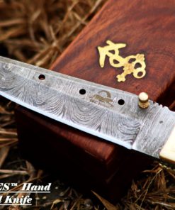 DKC Knives SALE DKC-45 GOLDEN RAM (large) Damascus Folding Pocket Knife 6" Folded, 11" Open 16oz Polished Brass Custom Engraved - $198.95
