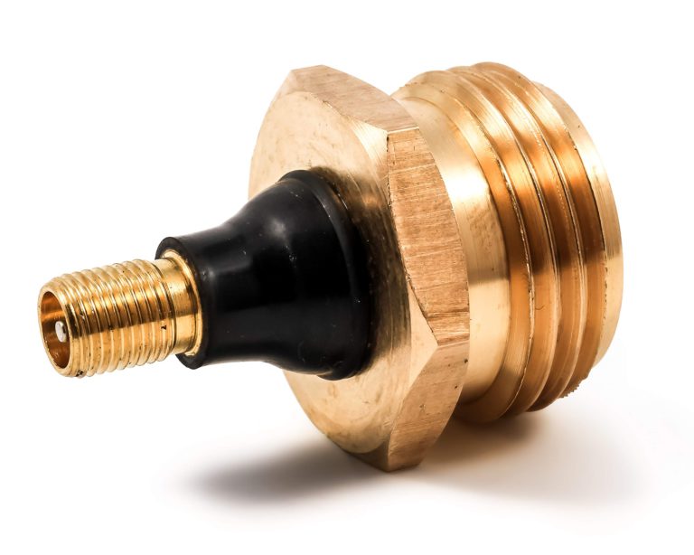 Camco Heavy Duty Brass Blow Out Plug - Helps Clear the Water Lines in Your RV During Winterization and Dewinterization (36153) Brass with Schrader Valve - $9.95