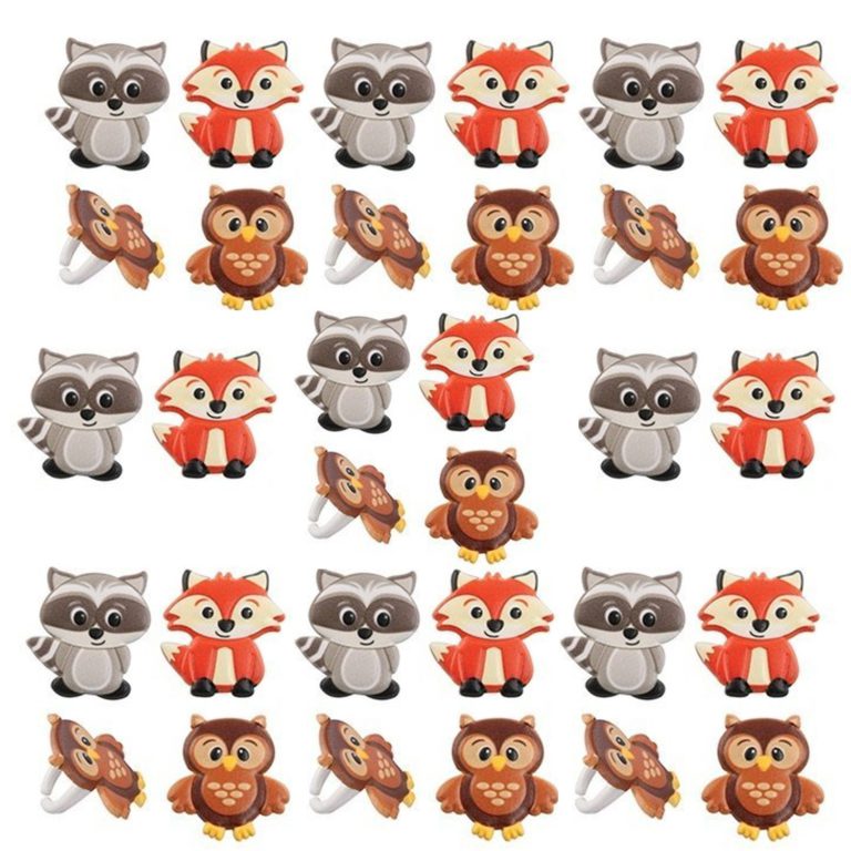 Woodland Animal Friends Cupcake Rings by Bakery Supplies (24-Pack) 24-Pack - $11.95