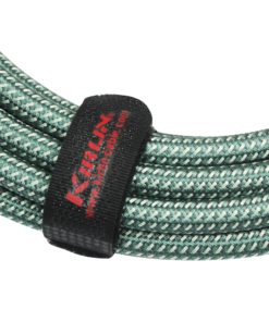 Kirlin Cable IWB-202PFGL-20/OL -20 feet- Straight to Right Angle 1/4-Inch Plug Premium Plus Instrument Cable, Olive Green Tweed Woven Jacket 20 feet OL - $23.95