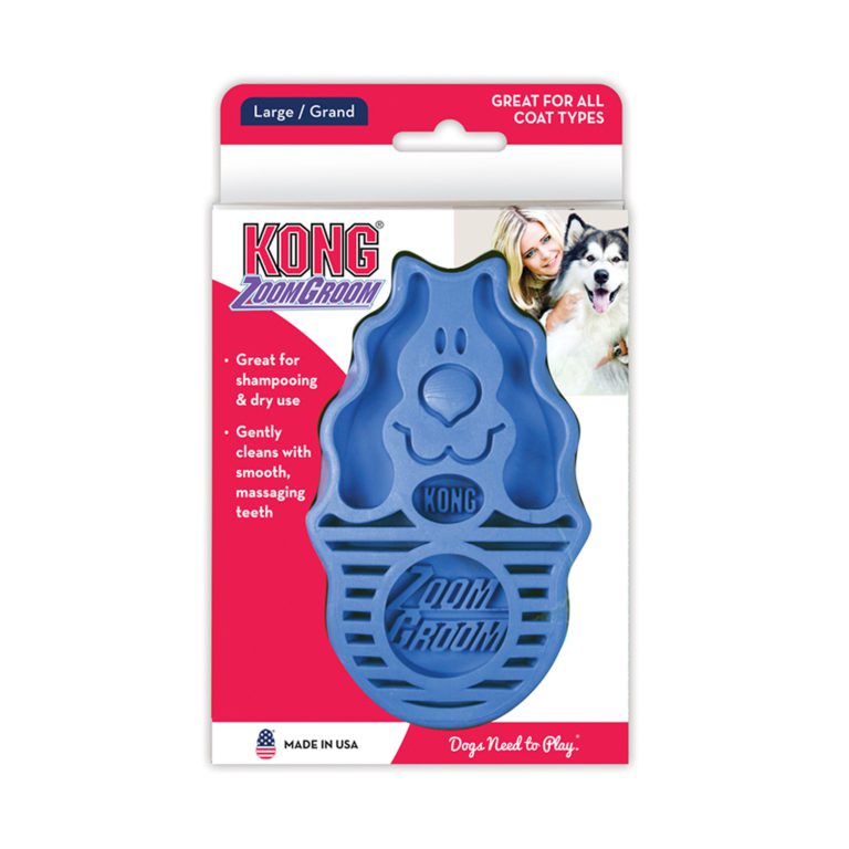KONG ZoomGroom, Dog Grooming Toy Blue Standard Packaging - $17.95