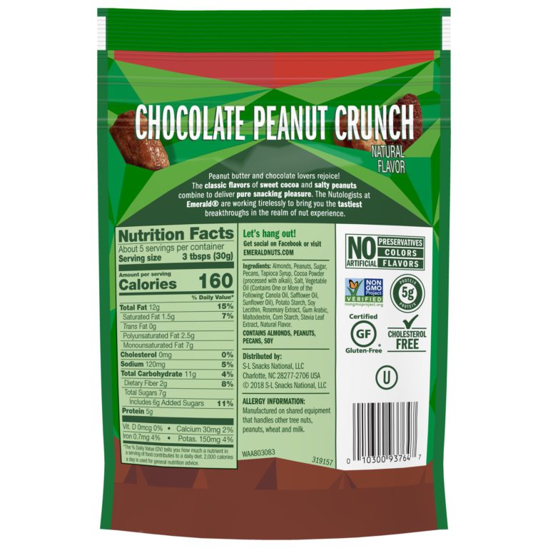 Emerald Nuts, Salty Sweet Chocolate Peanut Butter Mixed Nuts, 5.5 Ounce Resealable Bag - $8.95