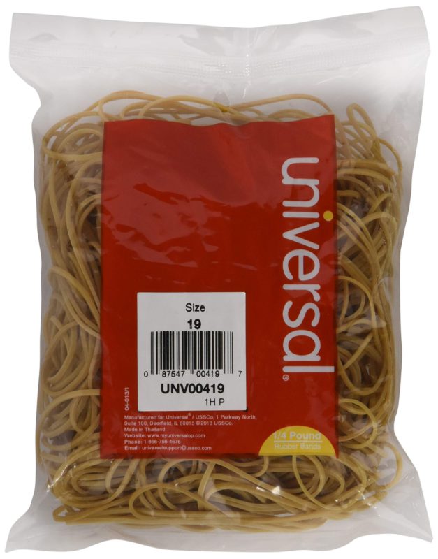 Universal 00419 19-Size Rubber Bands (335 per Pack) Original Version - $8.95