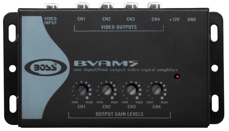 BOSS Audio BVAM5 One In/Four Out Car Video Signal Amplifier - Amplifies Video Signal to Maintain Picture Quality in Multi-Monitor Systems Video Amplifier - $17.95