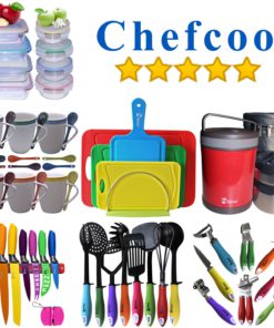 Chefcoo Kitchen Knife Set Plus Magnetic Strip and Sharpener One Cutlery Knives-Best Color Cooking Gadgets-Includes Cheese, Pizza, Paring, 14.5 x 10.9 x 1.5 inches Red, Yellow, Blue, Green, Pink - $35.95