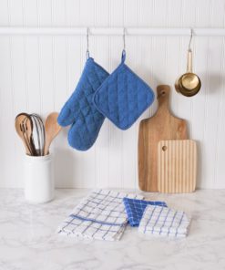 DII, Cotton Terry Pot Holders, Heat Resistant and Machine Washable, Set of 3, Blueberry Potholder - $16.95