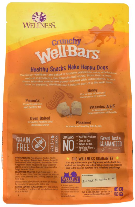 Wellness Natural Wellbars Crunchy Dog Treats Peanut & Honey 45-Ounce Bag - $23.95