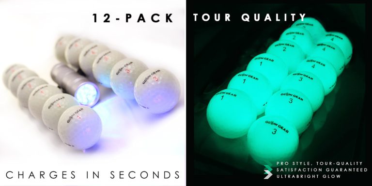 GlowV1 Night Golf Balls - Best Hitting Ultra Bright Glow Golf Ball - Compression Core and Urethane Skin - 2 Count, 6 Count, or 12 Count - $44.95