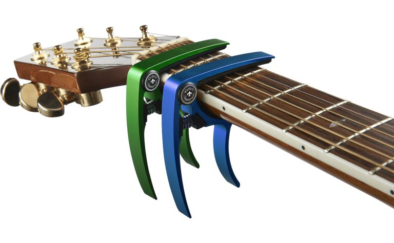 Guitar Capo (2 Pack) for Guitars, Ukulele, Banjo, Mandolin, Bass - Made of Ultra Lightweight Aluminum Metal (1.2 oz!) for 6 & 12 String Instruments - Nordic Essentials, (Green+Blue) Green + Blue - $24.95