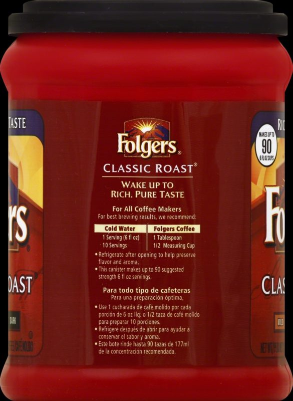 Folgers Classic Roast, Medium Roast, Ground Coffee, 11.3 Ounce - $16.95